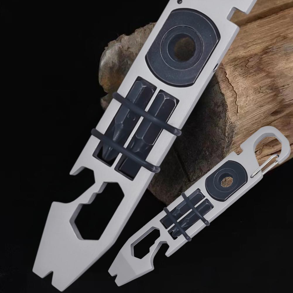 1Pc Ratchet Screwdriver Multifunctional Crowbar Mini EDC Multitool Allen Wrench Bottle Opener Portable Outdoor Bike Repair Tools 4
