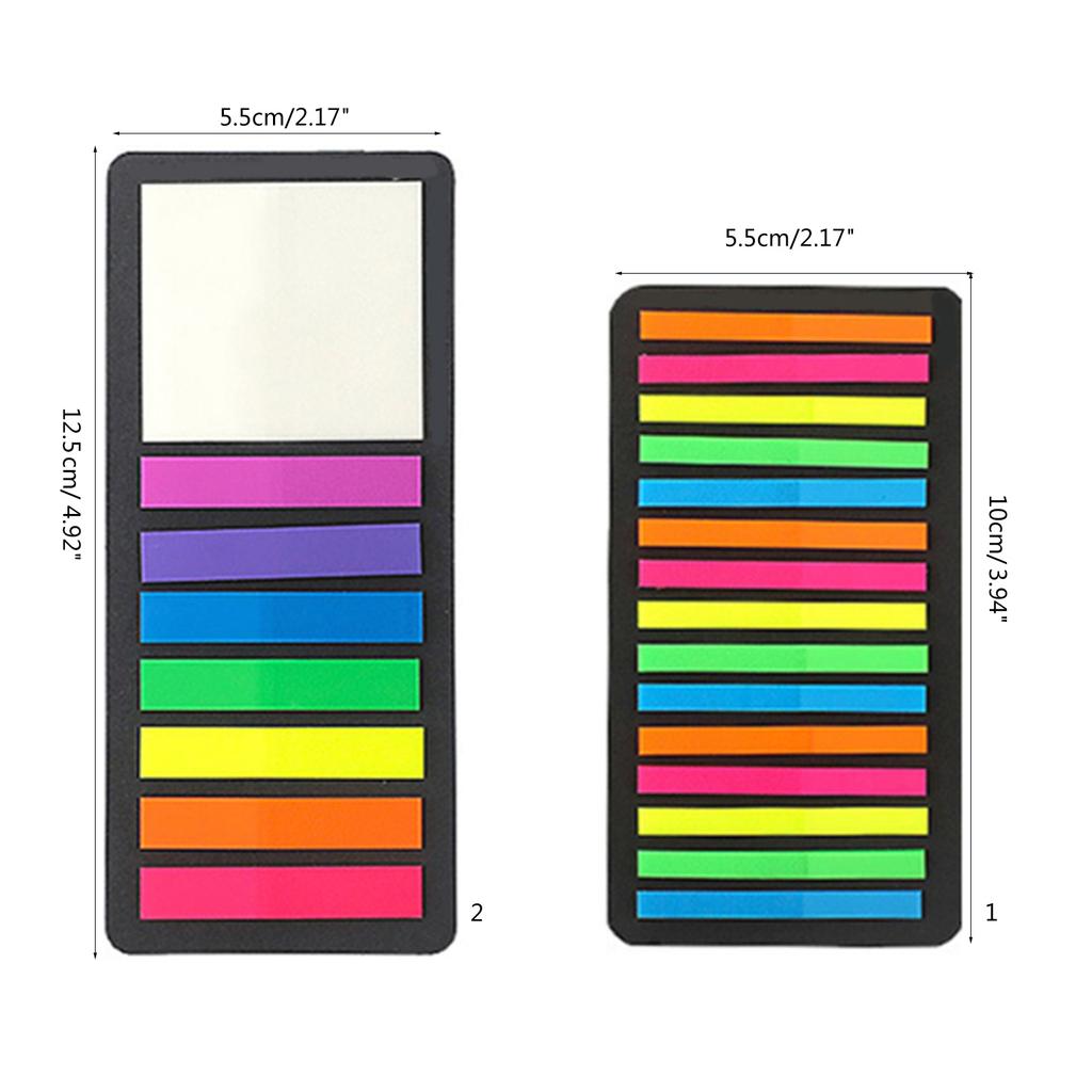 160/300Pcs Translucent Sticky Notes Multifunctional Colored Index Tabs Long Page-Markers Sticky Index Tabs for Notebooks