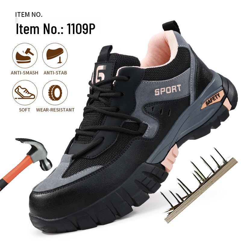 Women's Winter Work Boots: Anti-Smash, Anti-Puncture, Velvet-Lined, Wear-Resistant, Comfortable Safety Shoes for Construction Sites