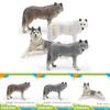 Realistic Animal Wolf Figurine Pvc Collectible Toy For Kids Learning And Play