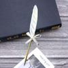 Wedding Decor Novelty Stationery Black Signature Feather Pen Ballpoint Pens Writing Tool