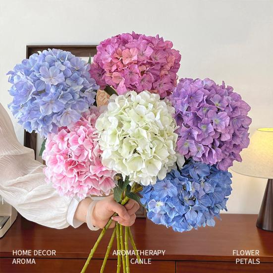 Искусственная гортензия Yousheng, искусственная гортензия с гибким стеблем, реалистичный долговечный искусственный цветок для цветочной композиции, домашнего декора, вечеринки, свадьбы