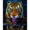 5D DIY Diamond Painting Full Round Drill Tiger Animal Rhinestones Diamond Embroidery Cross Stitch Mosaic Wall Art Home Decor