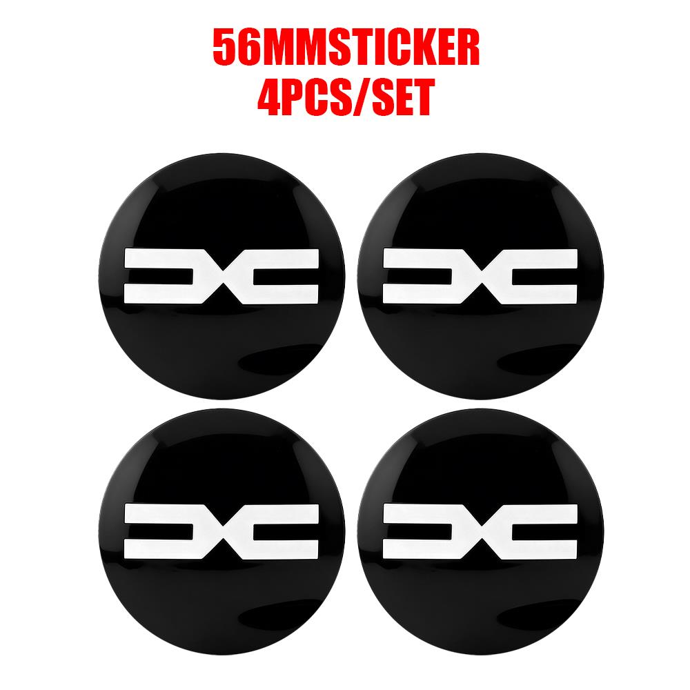 ABAH1 3D Car Wheel Center Hub Caps Sticker Auto Emblem Wheel Center Cap For Dacia Duster Logan Dokker Lodgy 2 Sandero MK2 Stepway Mcv