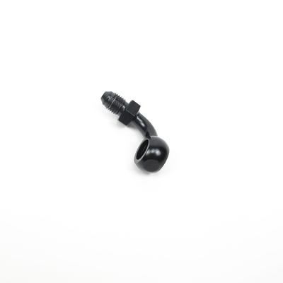 Черные Нержавеющая Сталь 3/8" 10мм AN3 90 Градусов Адаптерные Фитинги для Тормозных Линий Banjo Для Harley FXD, FAT BOB