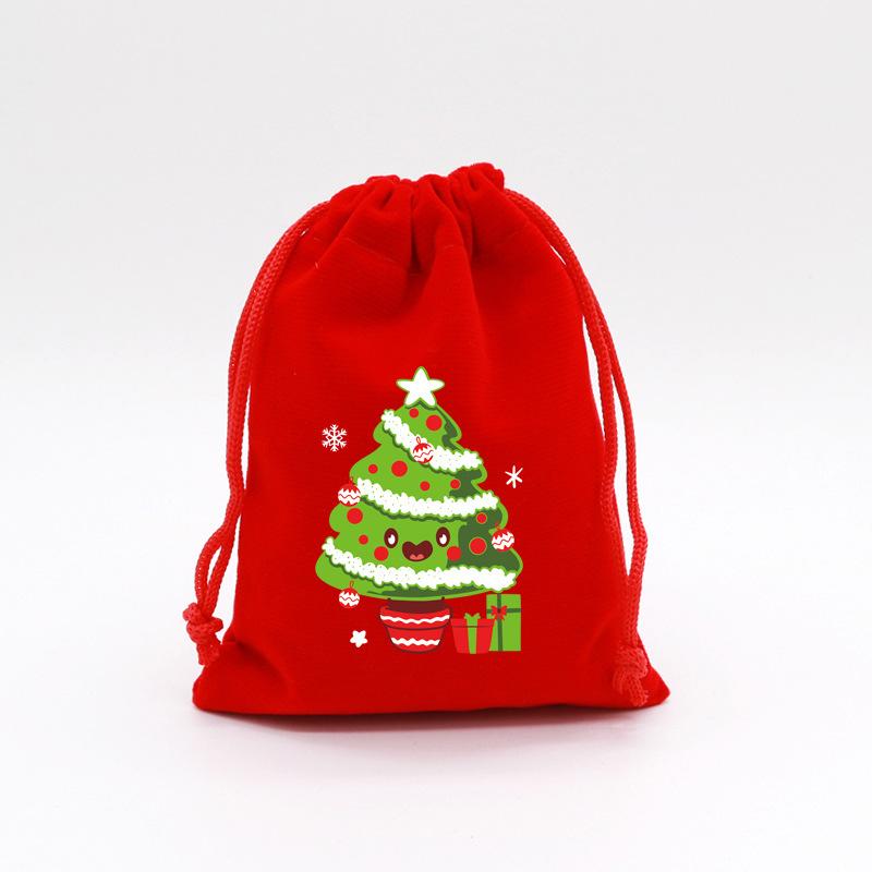 Christmas Snowman Elk Santa Claus Xmas Tree For Candy Cookies Red Wrapping Packaging MIT