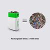 9V Rechargeable Li-Ion Battery 650mAh Type-C Charging 1.5h Rapid Recharge Ecofriendly Batteries for Metal Detector Flashlight