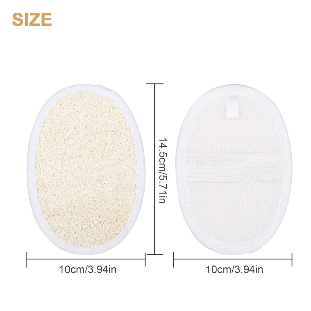 5 Pieces Of Exfoliating Sponge Pad Natural Towel Gourd Sponge Scrub Body Gloves For Men And Women, Suitable For Bathing Spa