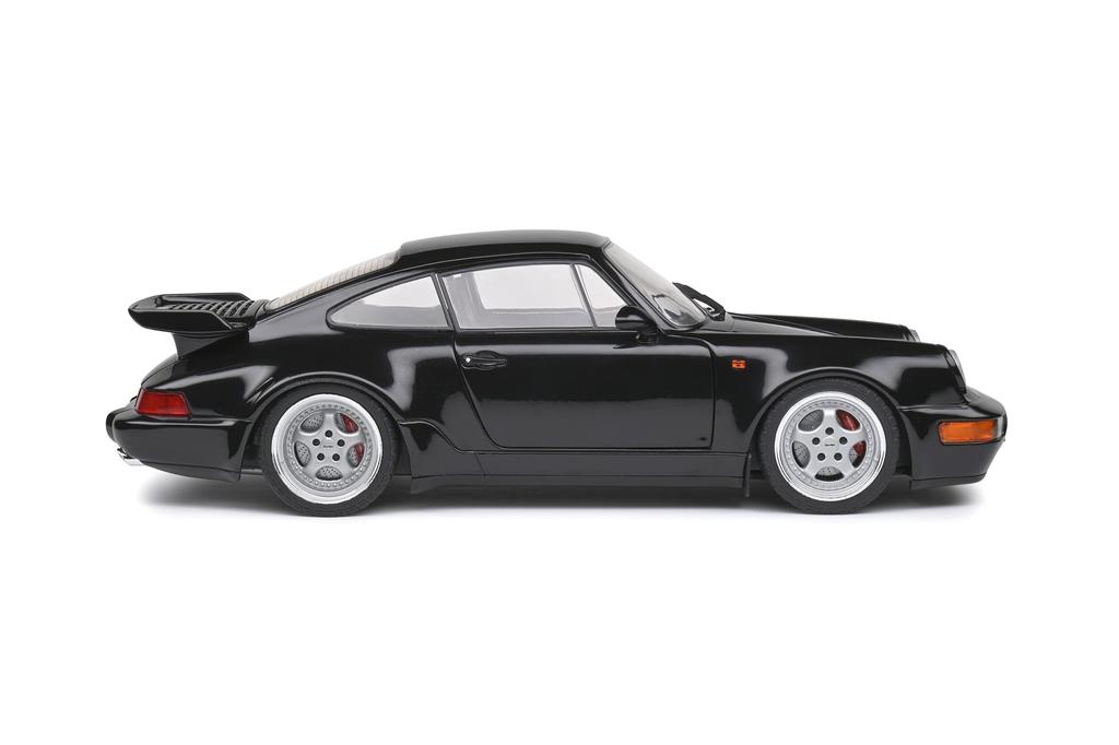 SOLIDO Mini Car 1/18 Porsche 911 (964) Turbo 1991 Black SOLIDO S1803404