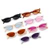 SO & EI Ретро кошачий глаз женские солнцезащитные очки модный брендовый дизайнер шампанского фиолетового оттенка UV400 мужские трендовые солнцезащитные очки