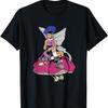 Black African American Anime Girl Fairy Mushroom Butterfly T-Shirt