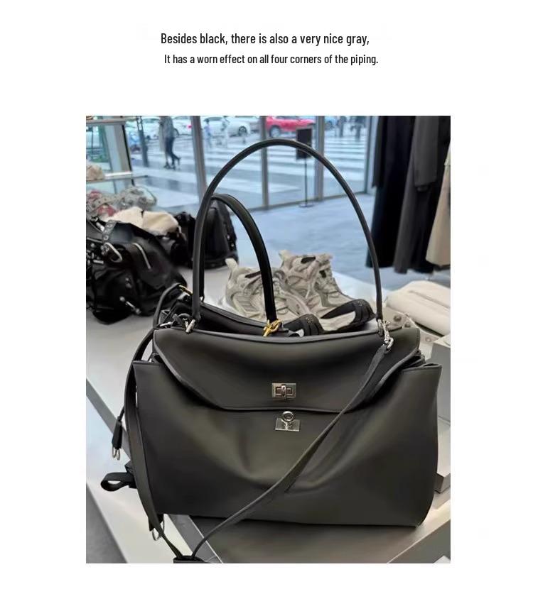 Новая 2024 года Женская сумка через плечо Родео B-бренда из натуральной кожи - Повседневная дорожная сумка-тоут Келли