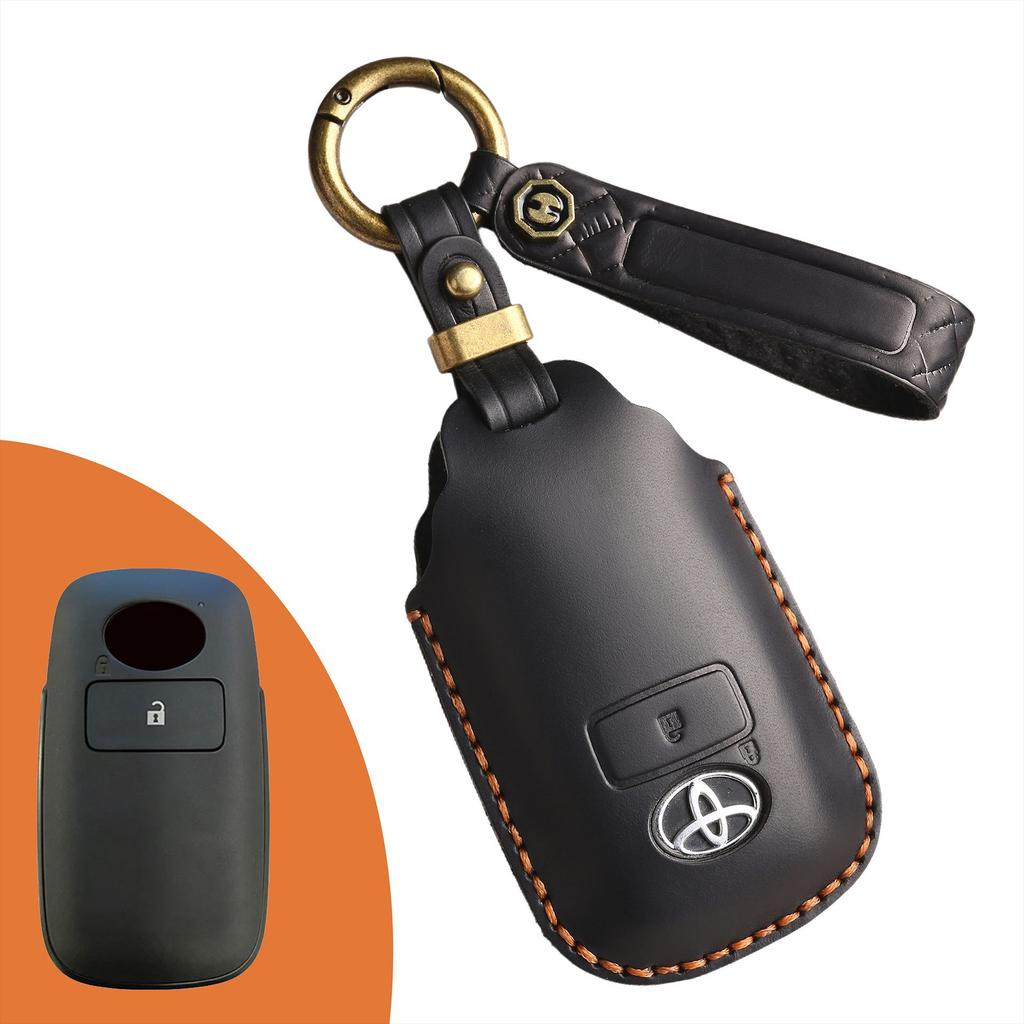 Retro Key Case Suitable for South East Asia Toyota Raize Key Case Beilu Da Pure Handmade Leather Shell Buckle