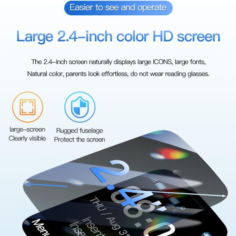 С99(H11) Мобильный телефон 4G с кнопками, 2,4-дюймовым TFT-экраном, двумя SIM-картами, двойным режимом ожидания, 240x320, будильником Voice King, аккумулятором 1500 мАч, мини-телефоном с фонариком