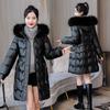 Winter Jacket Thicken Overcoat Parka Down Cotton Coat Women's Long Hooded Bread Clothes Korean Loose Casual Outwear