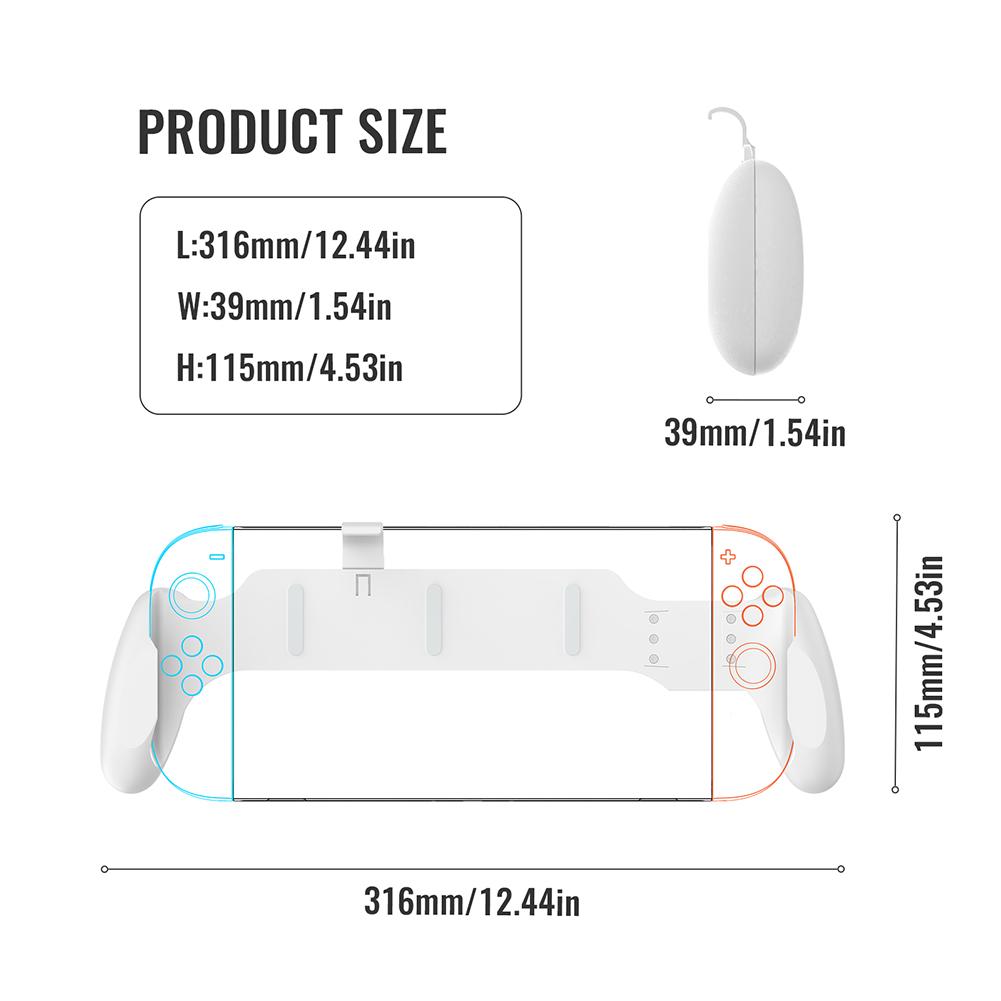 Чехол для Switch 2 с ручкой-подставкой, эргономичная ручка для рук, защитная крышка, подставка для игровой консоли, держатель-грип для Switch, для Switch OLED