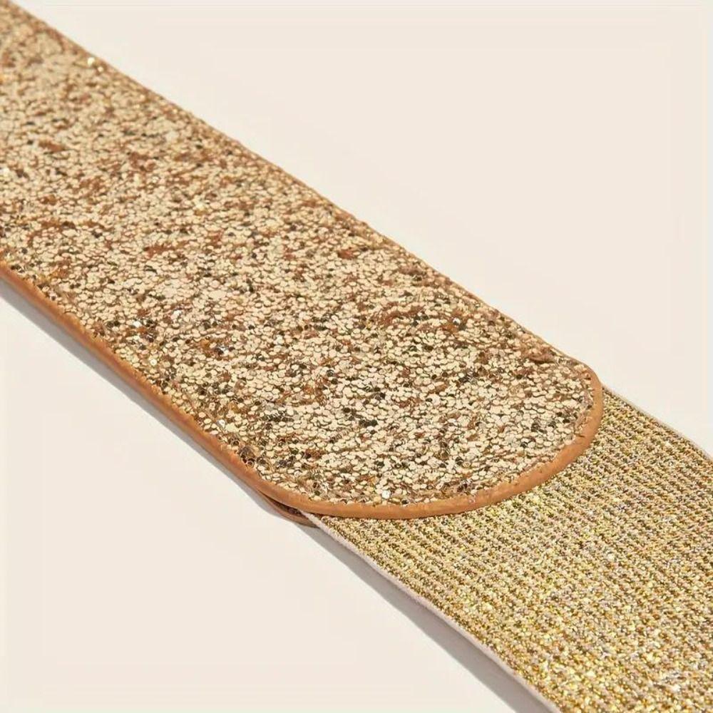 Широкий эластичный пояс Однотонный пояс для платья Высококачественный пояс со стразами для женщин