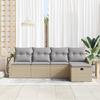 VidaXL Ensemble de canapé de jardin 5 pièces avec coussins beige en poly rattan 3360591