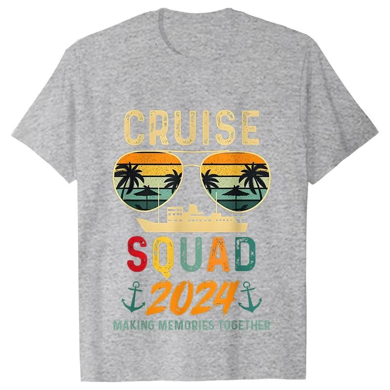 Cruise Squad 2024 Unisex T Shirt Family Vacation Matching Group Summer Tees Fashion Graphic Y2k Tops Women Aesthetic Clothing