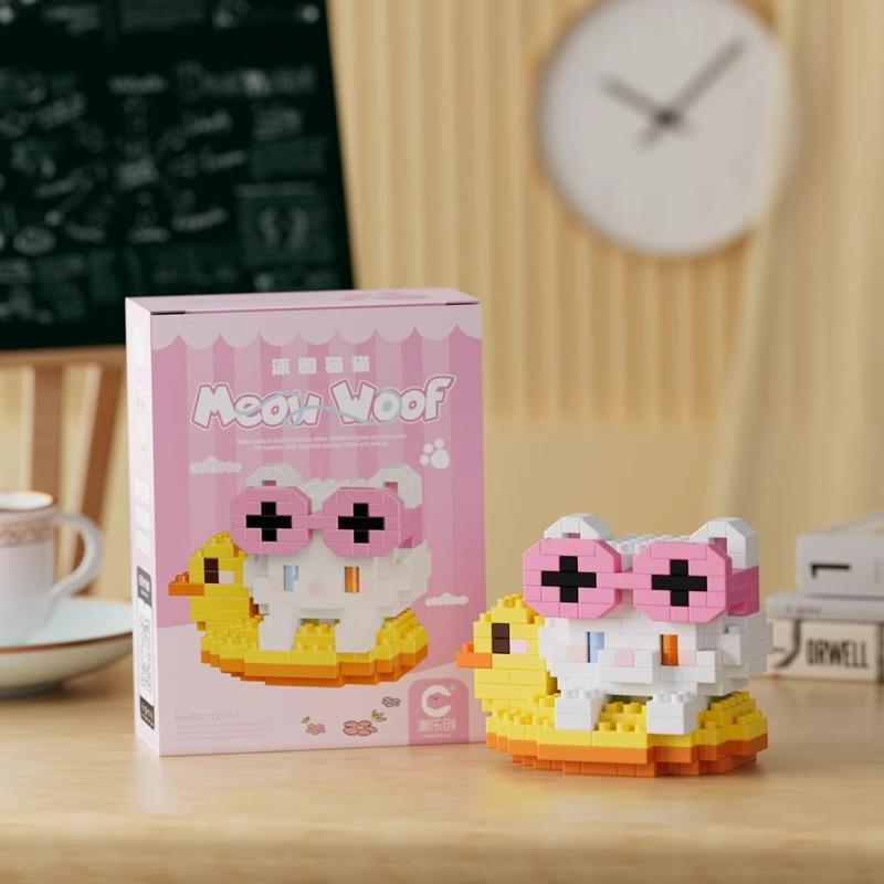 Fun Meowland Cartoon Cute Animal Dolls Puppies And Cats Children'S Educational Building Blocks Toys Leisure Stress Relief Gifts