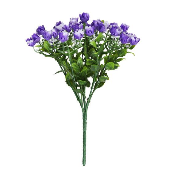 1 букет искусственных цветов, реалистичные, не увядающие, устойчивые к ультрафиолетовому излучению, красивые стильные цветы с визуальной имитацией для сада