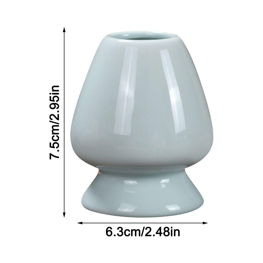 Solid Color Whisk Stand Holder Ceramic Bamboo Matcha Chasen Holder  for Tea Set Accessories