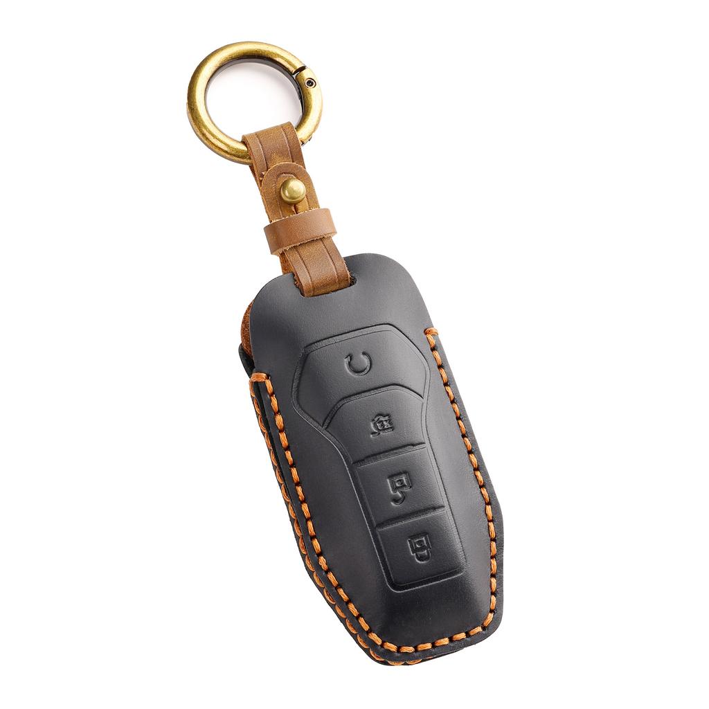 Применимый чехол для ключа BYD Tang версия Champion Tang dmi Tang dmp Tang ev натуральная кожа автотовары Защитный чехол из коровьей кожи