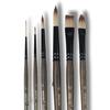 Set of 6 | Ideal for Watercolour, Gouache, Acrylics, Oil Brush, Synthetic Bristles, Wooden Handle