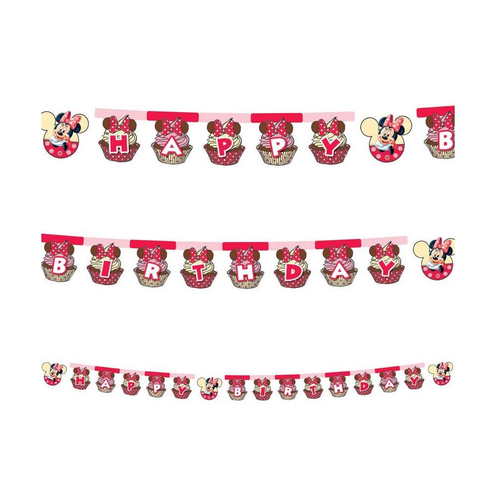 Disney Minnie Mouse Happy Birthday Cupcake Banner