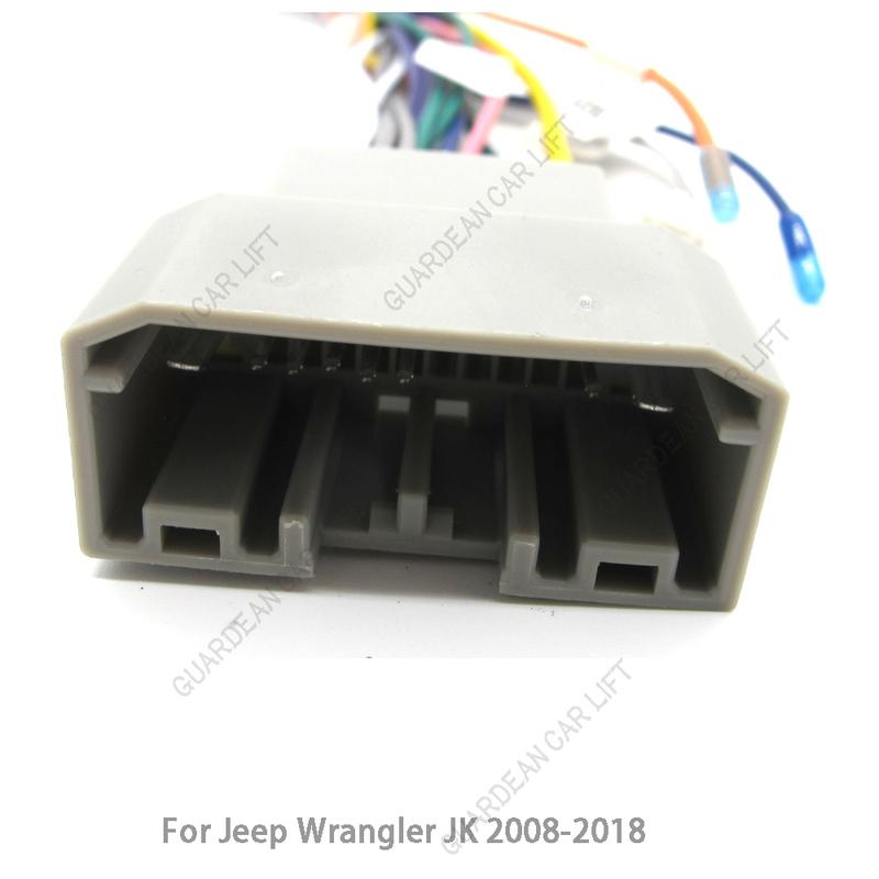 For Jeep Wrangler JK 2008-2018 Aftermarket DVD Radio Player Stereo Installation Car 16pin Android Wiring Harness With Canbus