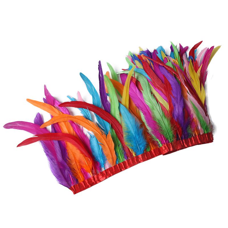 25-30 см полоски ткани с перьями для украшения сценического костюма своими руками