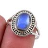 Натуральный лабрадорит драгоценный камень 925 пробы серебро ювелирное кольцо р.7.5 Q2K06