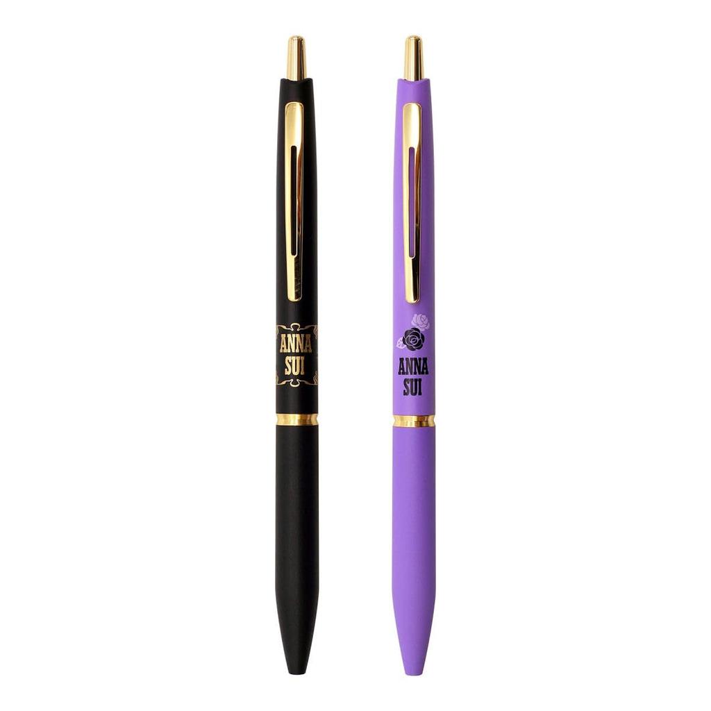Шариковая ручка Acro x ANNASUI BACE на масляной основе, 0,5 мм, Черная, Логотип,