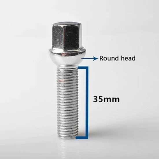 10 piece 35/40/45/50/55/60/65mm lengthen Steel Wheel Bolts M14 x 1.5mm WHEEL NUTS SEAT SUIT FOR VW Volkswagen