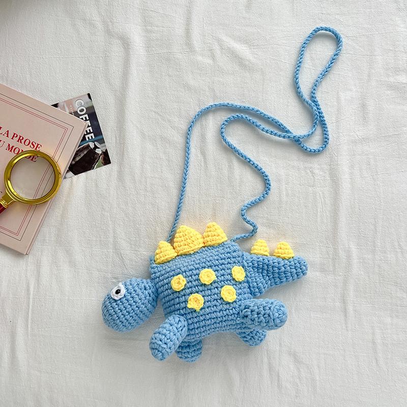 Dinosaur Cute Mini Cartoon Coin Purse Woven Bag For Boys And Girls Use Daily