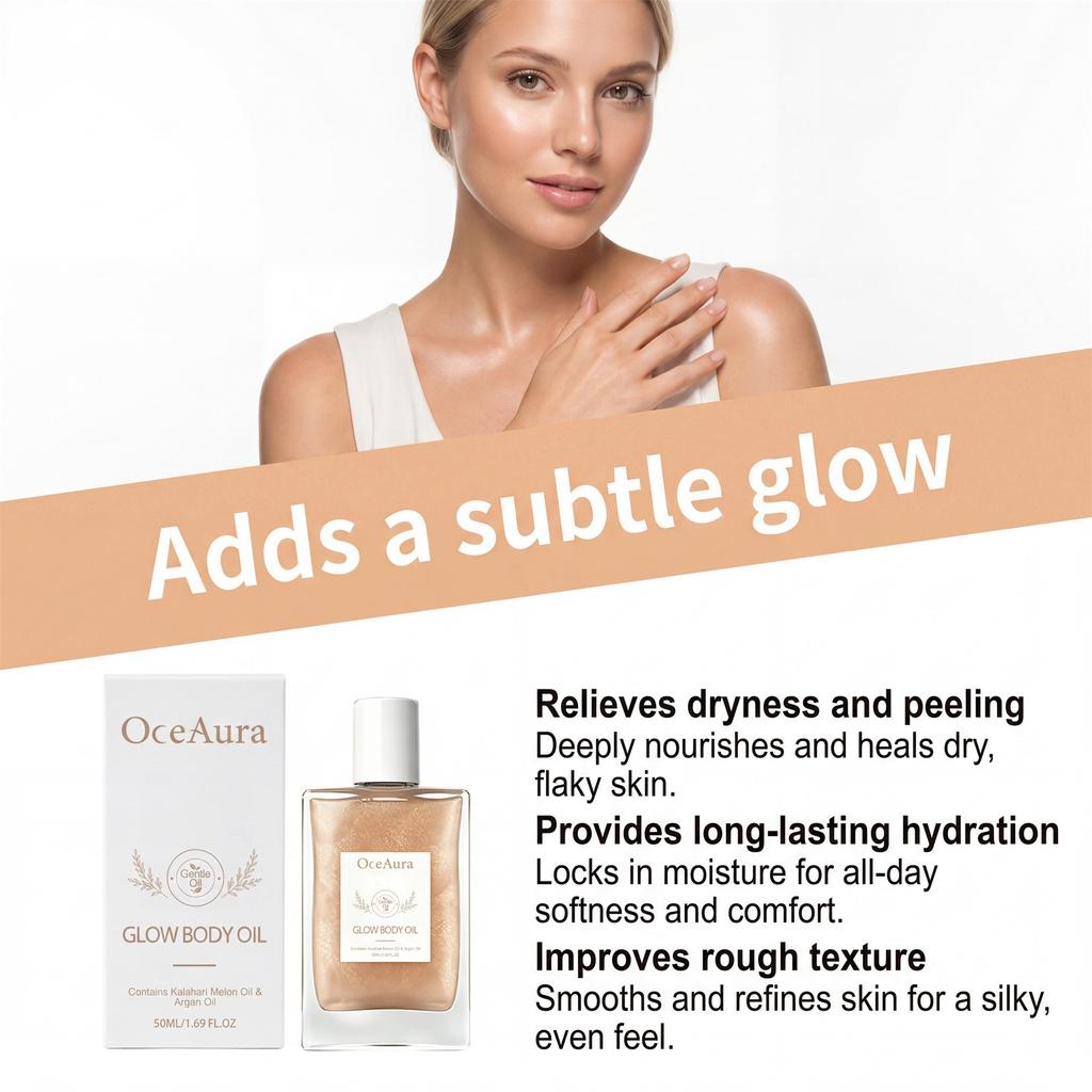 OCEAURA Skin Smoothing Body Oil Moisturizing Body Oil for Dry Skin Improve Roughness Silky Smooth Skin Full Body Massage Oil
