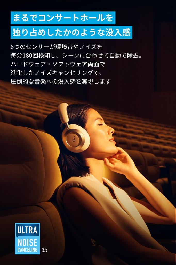 Anker Soundcore Space One Pro Wireless To 60 Hours of Music Playback Ultra Noise Canceling LDAC High Resolution Compatible Compatible Outside Sound