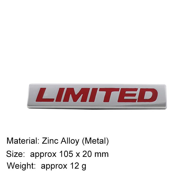3D Car Styling Limited Logo Car Hood Fender Trunk Rear Bonnet Nameplate Decal Emblem Badge Sticker