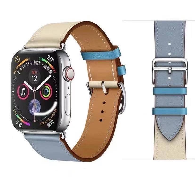 Кожаный ремешок для Apple, ремешок для часов 44 мм, 45 мм, 49 мм, 41 мм, 40 мм, аксессуар, браслет Correa, браслет iWatch series 5, 6 SE, 7, 8 ultra