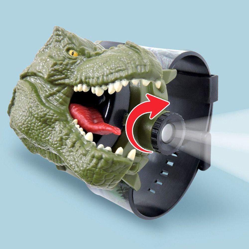 Educational Toy Triceratops Cartoon Digital WristWatch Dinosaur Projection Watch Kids Watch