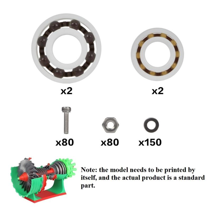 DIY Assembly 3D Printing Model Aviation Engine Replicas Sustainable 3D Printables Jet Engine for Collectors and Students