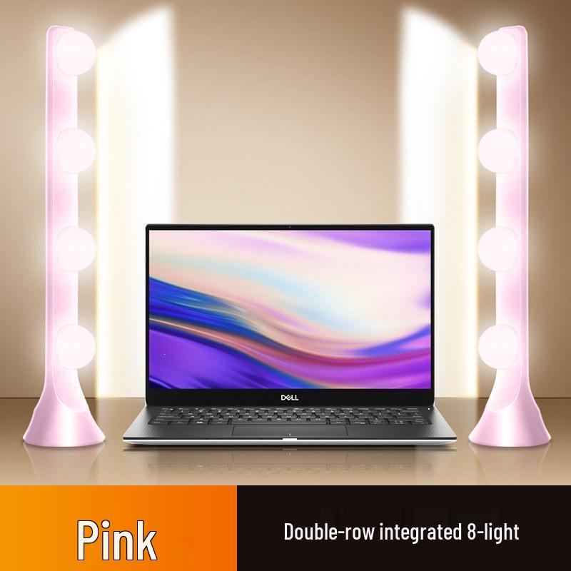 Streamer Desktop Fill Light: Double Row LED for Professional Live Room, Video Background, and Atmosphere.