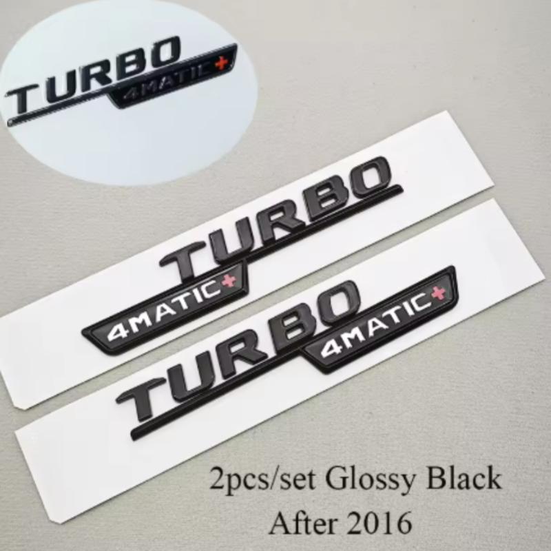 2 шт. Эмблема TURBO 4MATIC+ для Mercedes Benz AMG W213 W205 W177 W167 A45S E63S GLE53 Шильдик на крыло Наклейка Логотип Автомобильные Аксессуары