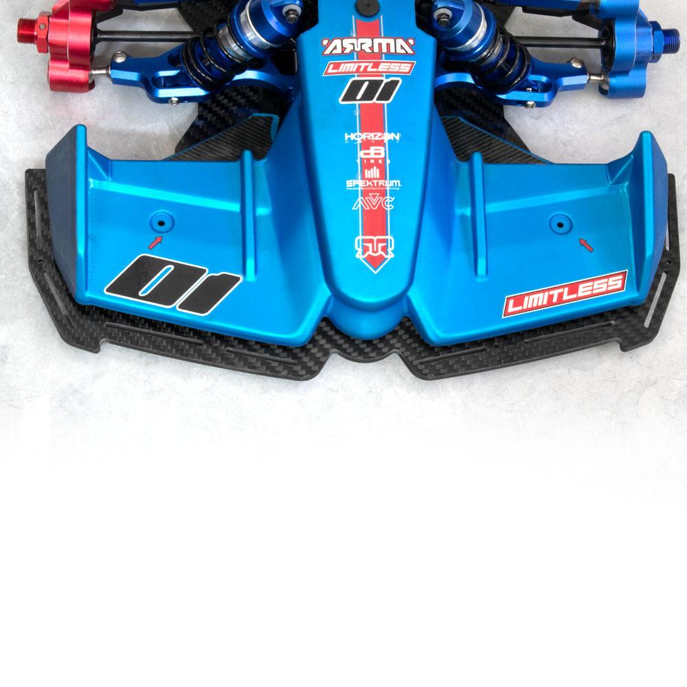 Carbon Fiber Front Shovel Splitter/Front Lower Chassis Guard for Arrma 1/7 Limitless RC Car Upgrade Parts Accessories