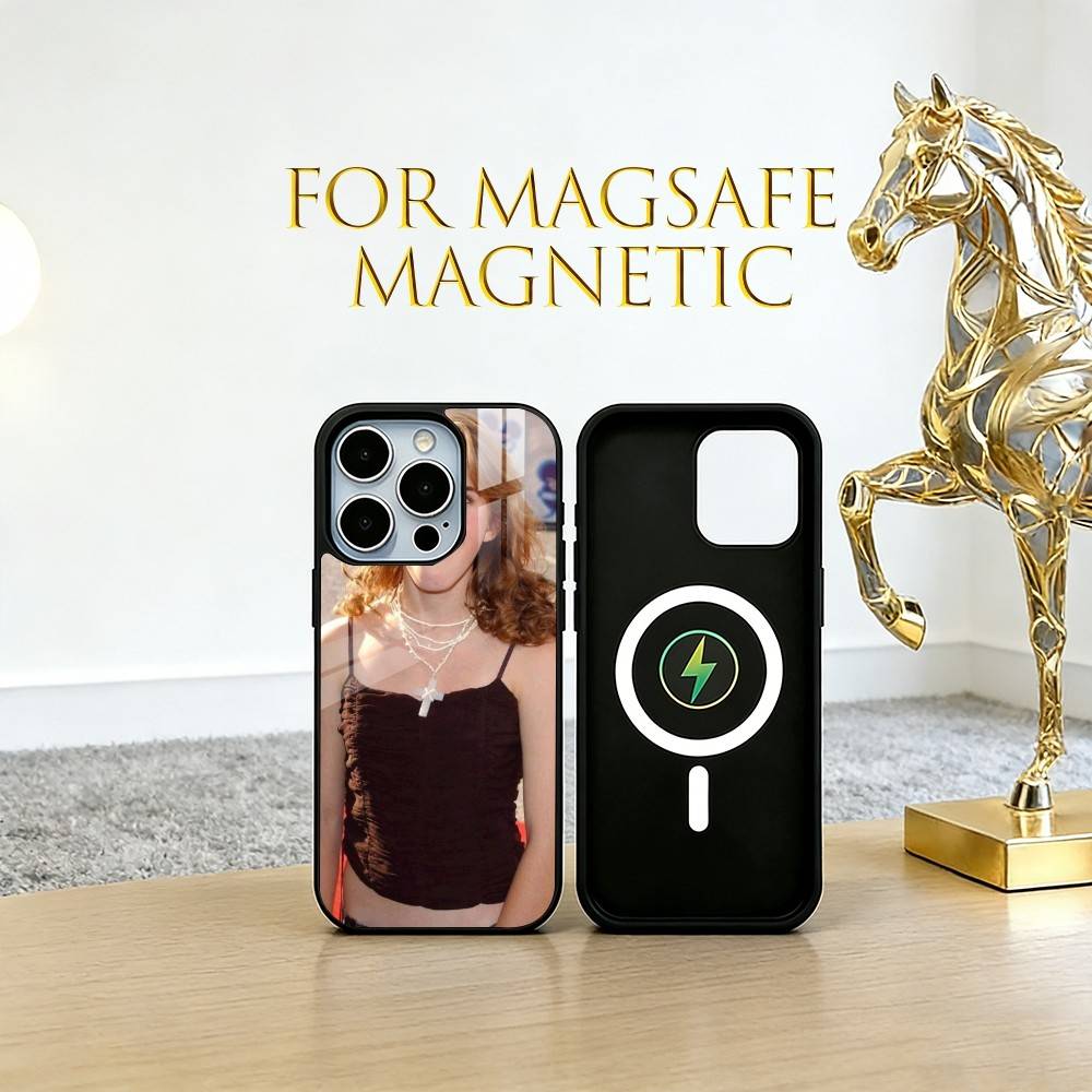 Чехол для телефона Эммы Уотсон Для iPhone17,16,15,14,13,12,11 Plus,Pro Магнитный Для Magsafe Беспроводной Зарядки