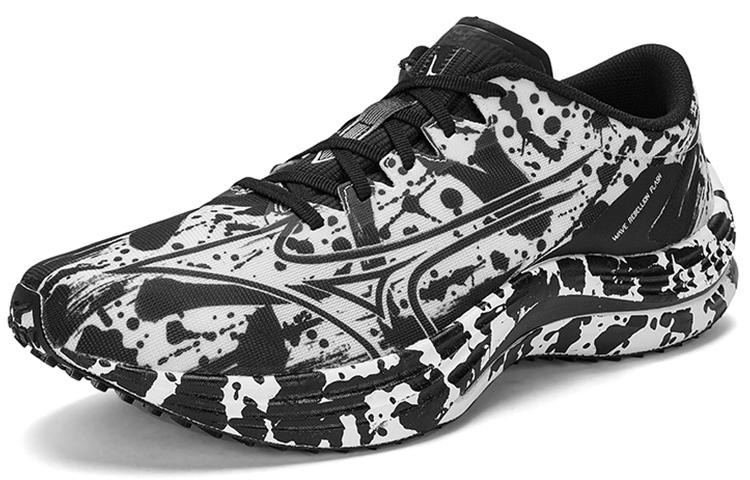 Мужские кроссовки Mizuno Wave Rebellion Flash 'Белый Черный Брызги'