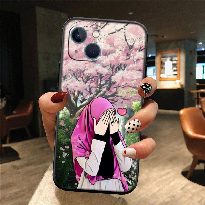 Islamic Muslim Girls Hijab New High-End Shell Phone Case for iPhone 16 15 14 13 12 Pro Max Plus Mini