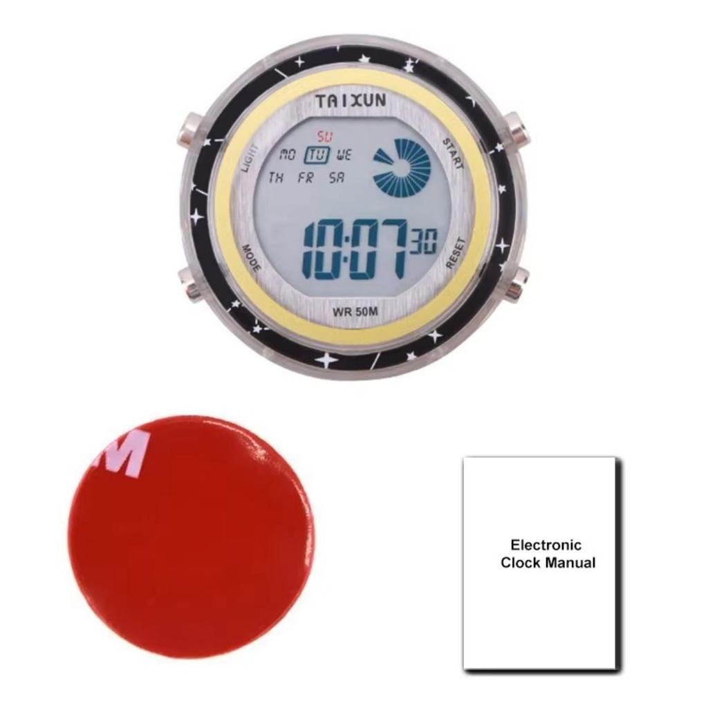 Автомобильные цифровые часы для мотоциклов с синей подсветкой WR50M водонепроницаемый компактный таймер для приборной панели автомобиля T-501