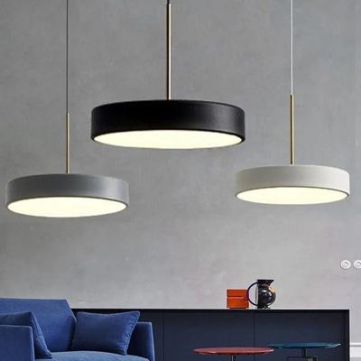 Подвесной светодиодный светильник Nordic Disc Multicolor для столовой, подвесной светильник для бара, спальни, гостиной, кабинета, внутреннего декора, освещения