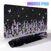 Lilac Butterfly Desk Mat Office Computer Mat Gaming Large Plants Aesthetics Mouse Pad Gamer Keyboard Xxl Mat Desks Accessories